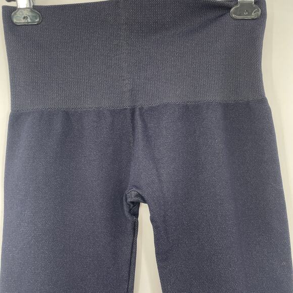 Spanx Seamless Leggings Tummy Control Navy Size Medium - Picture 7 of 7